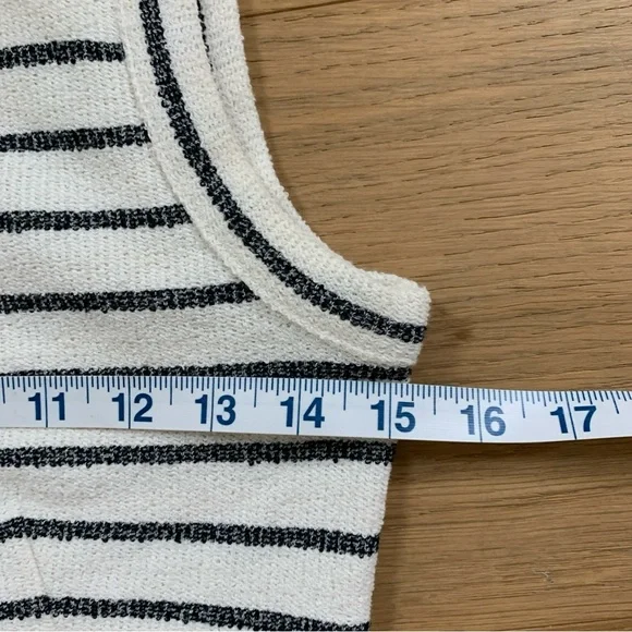 New Madewell Dark Gray and White Striped Button Down Shirt XS - Picture 7 of 11